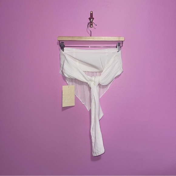 Sabo Penelope‎ Scarf Top Women's Size Medium White Pleated Fabric Strapless NWT - Picture 7 of 14